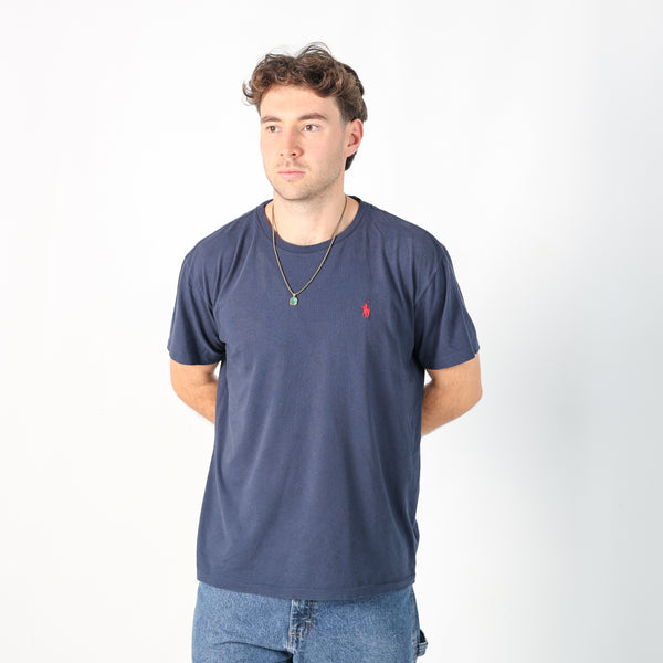 Navy Blue 90s Polo Jeans Ralph Lauren T-Shirt (M)